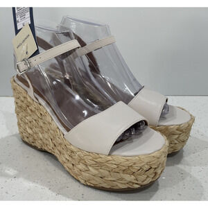 Alisha Wedge Heels 4.25" White Sz 7.5 Universal Thread NWT